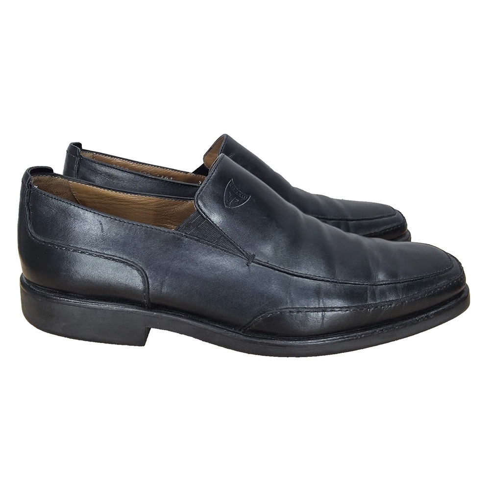 Michael Toschi Loafers Mens 10.5 Black Paulo Italian Calfskin Carbonlite Soles